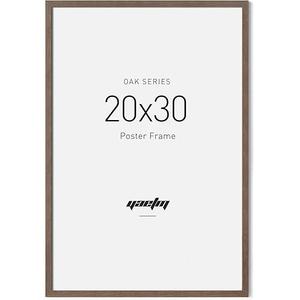 Yaetm Minimalist 20x30 Frame  Brown Walnut, Solid Wood 20x30 Poster Frame for Picture & Art Print, Lightweight, Horizontal and Vertical Wall Hanging for Photo Gallery (Single, Walnut)