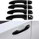 Car Door Handle Cover Compatible for 2018 2019 2020 2021 2022 Honda Accord Accessories Door Handle Protector Glossy Black (Without Keyless Entry Holes)