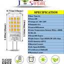 G4 LED Light Bulb,Bi-pin T3 JC Type Dimmable, AC 100-130V,600LM, 6W,50-60W Halogen Equivalent, 4000K Natural White LED Lamp,4-Pack