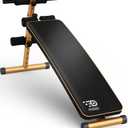 Sit Up Bench, Adjustable Workout Bench for Ab Exercise, Curved Incline/Decline Slant Bench, Five Adjustment Levels, Great Home Gym Workout Equipment for Building Abs and Core Muscles