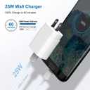 Type C Charger, 2 Pack 25W PD USB C Wall Charger Super Fast Charging Block & 6ft Android Phone Charger Cable for Samsung Galaxy S23 S22 S21 S20 Plus Ultra, Note 20 10 9 8/ S10 S9 S8 Pixel 6 5 4 Pro XL