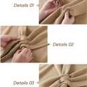 huablo Women's Fashion Knitted Shawl - Khaki Sweater Shawl for Air-Conditioned Rooms (Beige), One Size