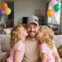 Dad Hat 2025, Gifts for New Dads, Leather Patch Adjustable Daddy Trucker Caps for Father's Day Birthday Gift