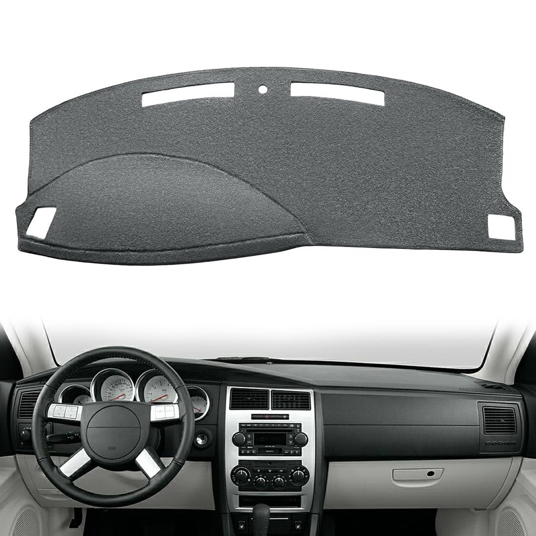 Dash Cover Mat Custom Fit for Dodge Charger Magnum Dashboard Cover Cap Pad Carpet J210 (Dark Gray)