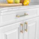Asidrama 10 Pack 4 Inch(102mm) Knurled Gold and Brush Satin Nickel Kitchen Cabinet Handles, Cabinet Pulls Kitchen Cabinet Hardware Cupboard Handles Drawer Pulls 4496A