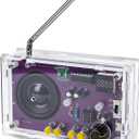 Radio with 2inch Speaker and Acrylic Case, DIY FM Radio Soldering Project, Electronic Soldering Practice Kit for High School STEM Education