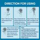 Cobbe 2 Pack Replacement Filters for Handheld Shower Head - Water Softener Filters Beads for Hard Water - Remove Chlorine - Reduces Dry Itchy Skin