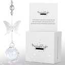Modern Memorial Gifts: Bereavement Gift Ideas - Symbolic Rainbow Crystal Suncatcher, Funeral Gifts For Loss Of Loved One (Butterfly)