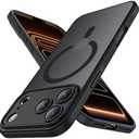 Symcele Designed for iPhone 17 Pro Max Case, Compatible with MagSafe, [Camera Protection] [15FT Military Drop Protection] Shockproof Translucent Matte Anti-Slip Phone Case, 6.9", Black