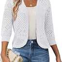 GRACE KARIN Womens Long Sleeve Button Up Cable Knit Cardigan Lightweight 2025 Crewneck Button Down Sweaters for Women, L