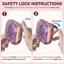 Inesore for AirPods Pro 3 Case 2025 with Lock, for Women Girly Floral Cute Case Compatible with Apple Airpods Pro 3rd Generation Cover, with Phone Stand,Keychain & Cleaner Kit-Purple Gold Marble