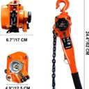 Manual Lever Block Chain Hoist 3 Ton, 6000 lbs Chain Hoist Come Along 10Ft (3M), Chain Hoist With Hook for Warehouse Garages Construction Zones