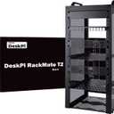 GeeekPi 12U Server Cabinet, 10 inch Server Rack for Network, Servers, Audio, and Video Equipment, DeskPi RackMate T2 Rackmount, 10.23 inch Depth, 21 x 10 x 10.23 Inches