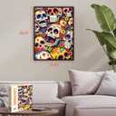Jigsaw Puzzles for Adults 1000 Pieces, Graffiti Floral Skull Puzzles, Challenging Funny Game with Family Friends