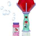 Little Kids Disney Little Mermaid Lights and Sound Musical Bubble Wand, Bubble Solution Included, Multi