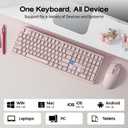 EPOMAKER X Aula F108 PRO V2 Wireless Gaming Keyboard with 10000mAh Battery, Dot-Matrix Display, RGB Backlit, Full Size Mechanical Keyboard for Mac/PC/Android (Pink, Silent Cotton Candy)