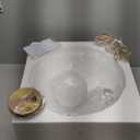 Y'INSP Glass Pendant Light Fixtures, 15.98" Milk Glass and Gold Pendant Light Kitchen Island, Modern Mid Century Hanging Light for Dining Room, Bedroom, Hallway, Foyer