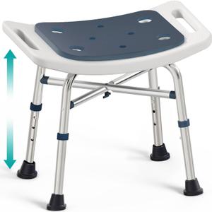 Shower Stool - Shower Chair for Inside Shower (350 lb) - Adjustable Height Shower Stool - Shower Seats for Adults, Bath Stools for Shower, Shower Chair, Shower Stools for Adults Sitting - Dark Blue