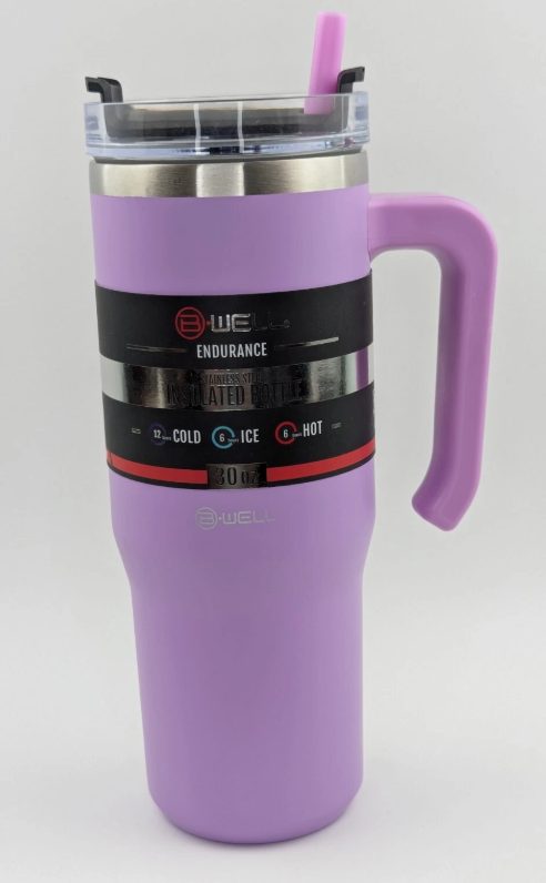Violet BWell Endurance 30oz Stainless Steel Insulated Bottle - Handle Loose