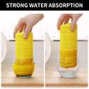 Homaxy 100% Cotton Terry Kitchen Towels(Yellow, 13 x 28 inches), Checkered Designed, Soft and Super Absorbent Dish Towels, 4 Pack