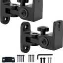 Speaker Wall Mount,All Metal Wall Speaker Mount Bracket for Small Speakers Swivel & Tilt,Hold up to 30lbs,DA-212 (2 Packs Black)