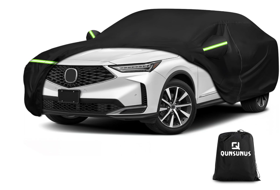 QUNSUNUS SUV Car Cover for Acura MDX 20012025, Compatible with Honda Pilot 20092022 with Cotton Lining, All Weather Waterproof Cover with Straps and Zipper