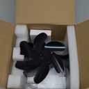 HIDALIFE Wood Stove Fan for Heater, Heat Powered Fireplace 6 Blades Fan with Bracket Compatible for Heater,Thermal Tent Heater Fan for Camping Propane Heater with Magnetic Thermometer