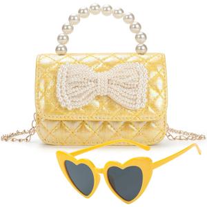 Toddler Purse, Kids Crossbody Bag Little Girls Bow Purse, Chirstmas Birthday Gift