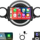 Car Stereo Radio Upgrade for BMW Mini Cooper R56 2007-2014, 9" Touchscreen Android 13 Car Radio Stereo with Wireless CarPlay Android Auto, Support GPS Navigation SWC FM DSP WiFi Bluetooth Camera Mic