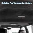 Black Suede Headliner Fabric 79" L 60" W with 3.5mm Foam Backing Material Automotive Interior Roof Replacement for Car, SUV, Truck, RV Marine Interiors, Door Panels, Headliners DIY