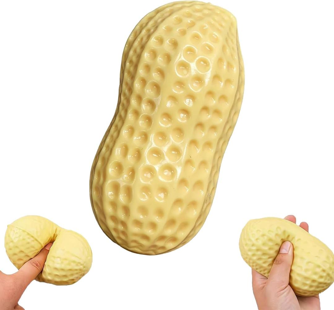 Peanut Squishies, Realistic Peanut Ball Relieve Stress and Anxiety, Party Favor Slow Rise Pressure Release Toy (Peanut)