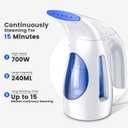 HiLIFE Steamer for Clothes, Portable Handheld Clothing Steamer, 240ml Big Capacity, 700W, Strong Power, Fabric Quick Wrinkle Remover with Brush for Home, Office(ONLY 120V) -Blue