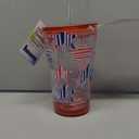 Patriotic Red White Blue Flags Flying Insulated Tumbler 18oz with Lid and Straw