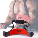 Arm Blaster Bicep Curl Thick Aluminum Adjustable Bodybuilding Bicep Isolator Pink,Barbell Curl Assistant Arm Curl Bar (Red)