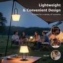 FUYO Cordless Table Lamp Waterproof, Rechargeble Shower Lamp, 3 Color-Temps & Dimmable Touch Desk Lamp, LED Night Light for Bathroom Patio Camping Restaurant Home (Black)