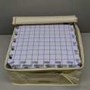 KnitIQ Pack of 9 Blocking Mats for Knitting and Crocheting - Extra Thick Blocking Boards for Crochet Projects - Block Mats for Knitting with Circular Gridlines, 150 T-Pins, and Storage Bag