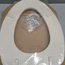 Mayfair Padded Toilet Seat, Cushioned Soft Vinyl over Wood Core Seat, Secure Hinges, Easy Clean, Made in USA, Elongated, Bone