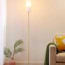 EDISHINE Floor Lamps for Living Room, 63.7in Minimalist Standing Lamp with Foot Pedal Switch, Modern Floor Lamp for Bedroom, Office, Nursery, 3 Color Temperature, 9W Bulb Included, Gold