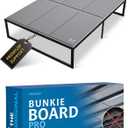 Meliusly Low Profile Bunkie Board Queen Size (60x80) - Non-Slip Breathable Bed Support Board for Slatted Bed Frame, Anti-Sag Under Bed Support, Noise Minimizing Moisture Resistant Bed Board