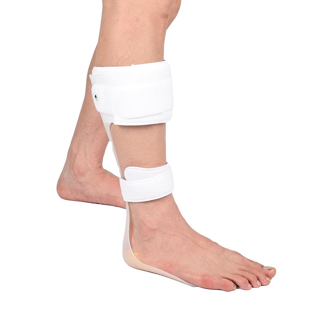 Orthomen AFO Drop Foot Brace - Patented Dual-Strap Half Sole Design Medical Ankle Support for Stroke, MS, Foot Drop & Nerve Damage. Fits INSIDE Shoes, S-Right