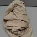 Biscaynebay Wrap Around Bed Skirts for Queen Beds 15" Drop, Light Camel Elastic Dust Ruffles with Adjustable Belts Silky Luxrious Fabric Machine Washable