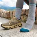 Juclise Womens Lightweight Merino Wool Hiking Mirco Crew Socks Compression Moisture Wicking Anti-Blister Cushioned Breathable (S)