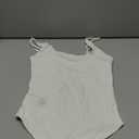 SUUKSESS Women Sexy Backless Thong Bodysuits Scoop Neck Sleeveless Basic Cami Body Suit Top (White, XS)