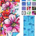 TwoYek Microfiber Thin Beach Towel Lightweight 71x32 inch Oversized Extra Large Sand Free Towels Fast Dry for Travel Pool Camping Sports Beach Accessories Vacation Essential Gift (Boho Flowers)