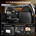 Fit RAV4 Car Seat Covers Compatible with Toyota RAV4 2013-2023 2024 2025 2026.Full Coverage Waterproof Leather,Compatible with Airbag,All - Weather Seat Cushion Protector(Full Set, Black)