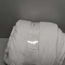 BPC Organic Feather Down Fiber Comforter Oversized Queen with 100% Organic Cotton Cover, 750 Fill Power Cloudy-Fluffy Duvet Insert for Medium Warmth, White, 98x98 Inches