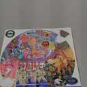 eeBoo Piece & Love: Christmas Cookies - 500 Piece Puzzle - 23" Round Jigsaw, Holiday-Themed Dog & Dessert Scene, Eco-Friendly, Playlist, Adult & Kids