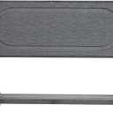 Quick Dry Diatomaceous Drying Mat 28x11cm for Kitchen or Bathroom Countertops Absorbent Stone Tray with Striped Ditch Pattern and Silicone Footpads (Black)