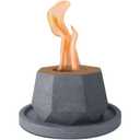 Kante 5.1 in. W Octagonal Portable Concrete Rubbing Alcohol Tabletop Fire Pit with Metal Extinguisher, Blue Fire Glass and 7.2 in. Dark Gray Base, Ethanol Fireplace, Indoor Table Top Fire Pit Bowl Pot 