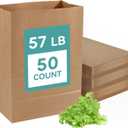 MUCHII 57 LB 50 Count Kraft Paper Bags, Large Brown Paper Grocery Bags for Storage, Shopping